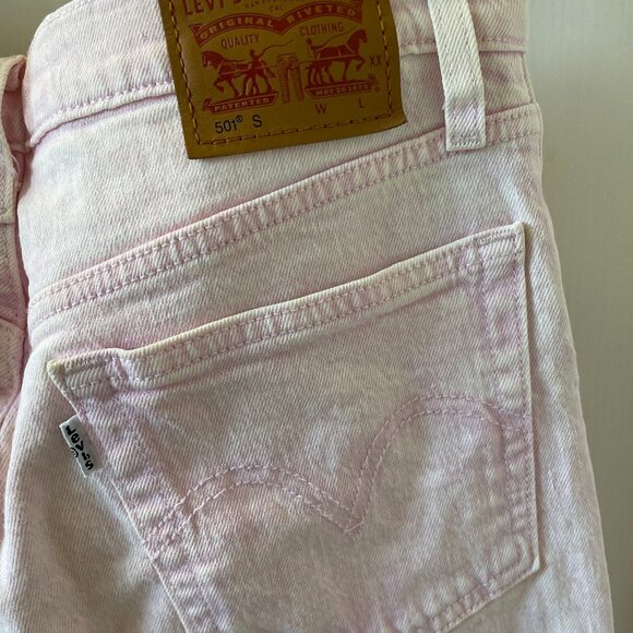 COPY - Levis 501 skinny pink acid wash jeans size 26 - Picture 3 of 7